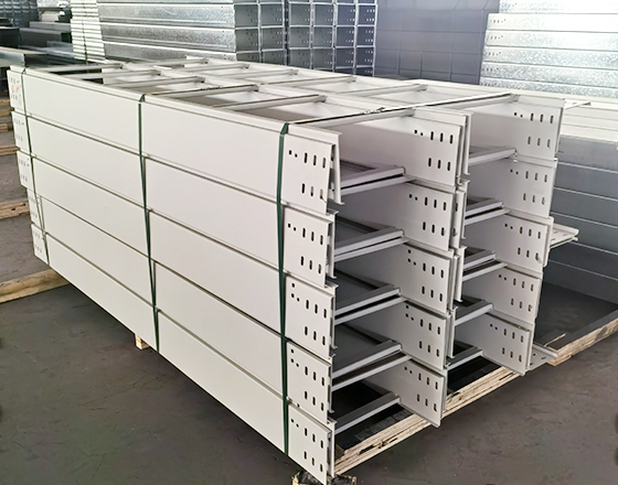 Ral7035灰色喷塑梯式电缆桥